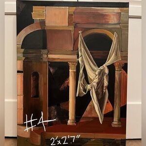 3  Acrylic On Canvas Paintings Wall Art By The Late Artist Marilyn Schmidt